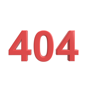 404 3d model cartoon style. render illustration png
