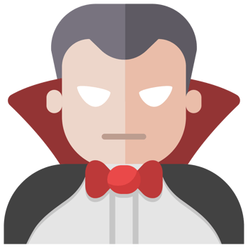 dracula icon in flat style png