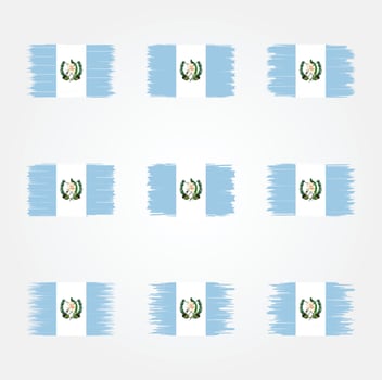 Guatemala Flag Brush. National Flag vector