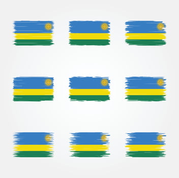 Rwanda Flag Brush. National Flag vector