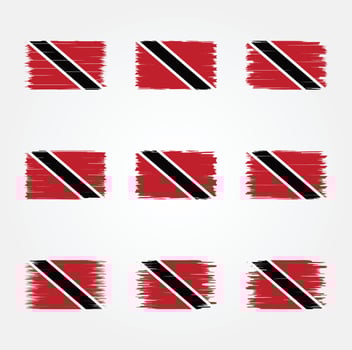 Trinidad and Tobago Flag Brush. National Flag vector