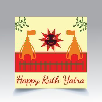 Happy Rath Yatra Template Design vector