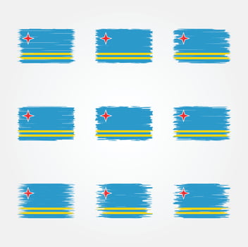 Aruba Flag Brush. National Flag vector
