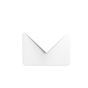 mail envelope 3d model cartoon style. render illustration png