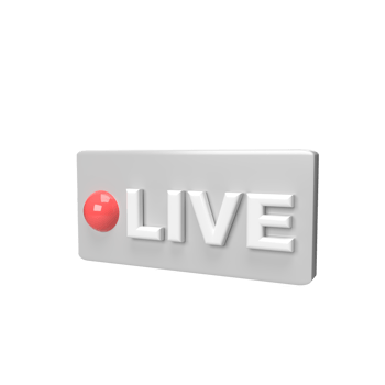 Live streaming 3d model cartoon style. render illustration png