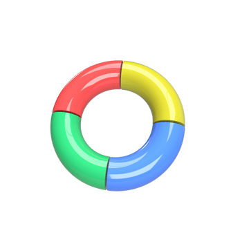 Data graph 3d model cartoon style. render illustration png