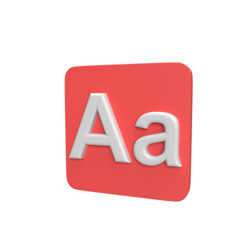 Add font 3d model cartoon style. render illustration png