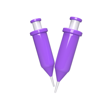 syringe 3d model cartoon style. render illustration png