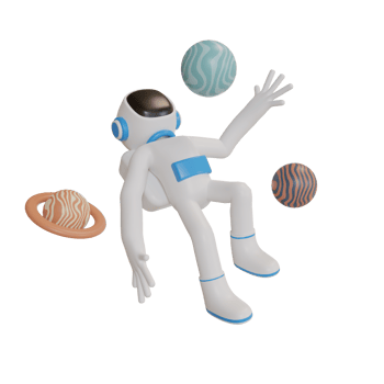 3D Illustration object character astronaut png