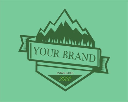 simple green brand logo design vector