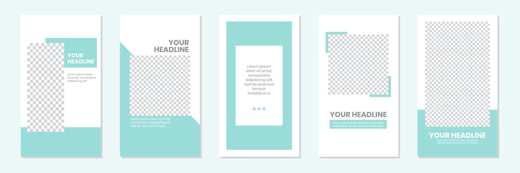 Modern Green Social Media Stories Template Design vector