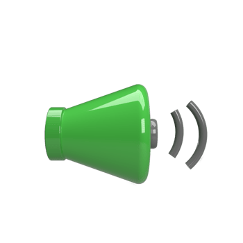 Sound 3d model cartoon style. render illustration png