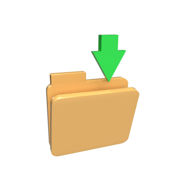 file upload 3d model cartoon style. render illustration png