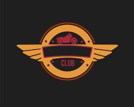 modern motorcycle club logo template vector