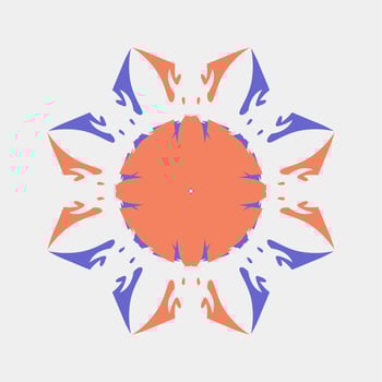 vector art of beautiful mandala, beautiful, flower, bloom, henna, isolated, unique, creative, manual, for wall decoration or fabric