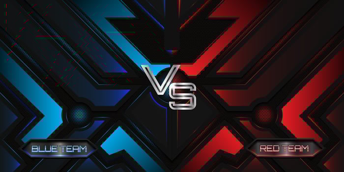 Versus battle fighting realistic 3d banner with modern logo vector