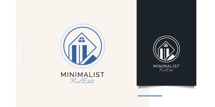 Minimalist House Logo Design with Line Style. Simple and Minimal Real Estate Business Logo vector