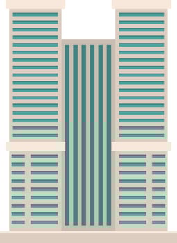 Skyscraper city building vector