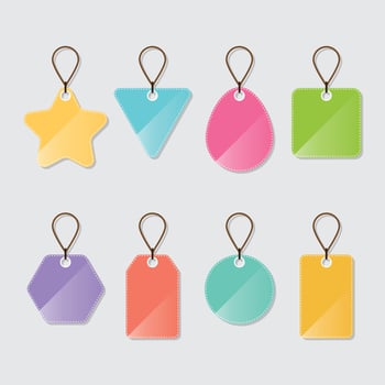 Blank speech bubbles tag vector