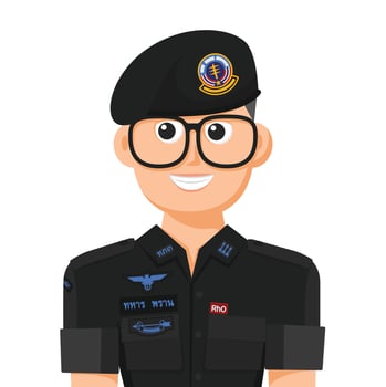 Thailand black army ranger in simple flat vector. personal profile icon or symbol. people graphic design vector illustration.