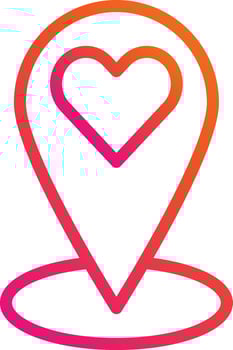 Wedding location Vector Icon