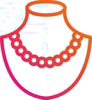 Pearl necklace Vector Icon
