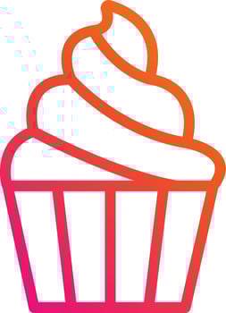Sweet muffin Vector Icon