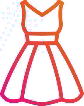 Wedding dress Vector Icon
