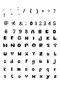 A-Z Alphabet eps design with animal paw for social media vector