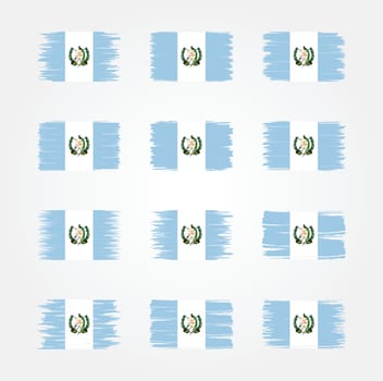 Guatemala Flag Brush Collections. National Flag vector