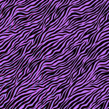 Purple Zebra Animal Motif Vector Seamless Pattern