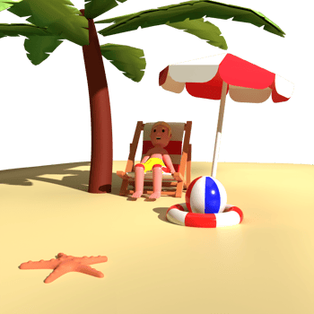 3d character people summer vacation png