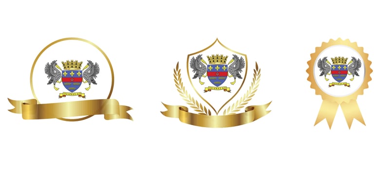 saint barthelemy flag icon . web icon set . icons collection flat. Simple vector illustration.