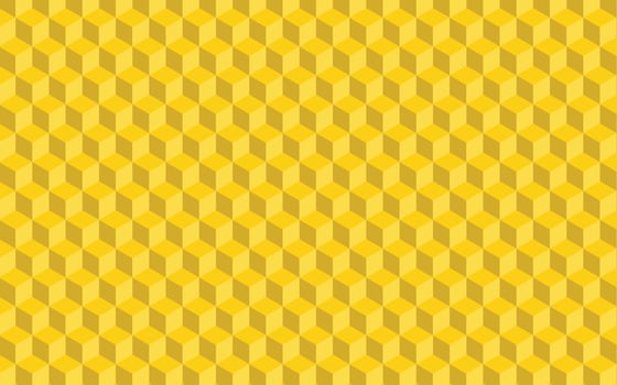 yellow geometric seamless cube pattern wide background suitable for packaging print vector