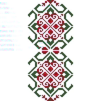 Seamless ethnic shape pattern, Vector pixel square design for fashion clothes, textile, embroidery, decoration background.