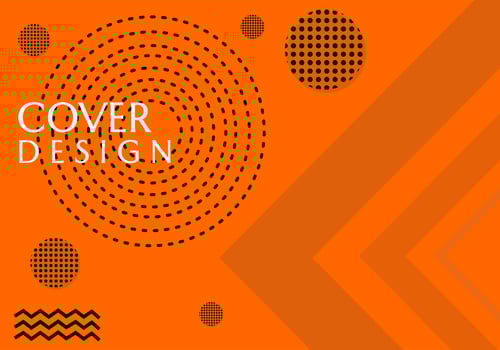 geometric background design with triangle elements. orange color design vector