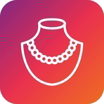 Pearl necklace Vector Icon