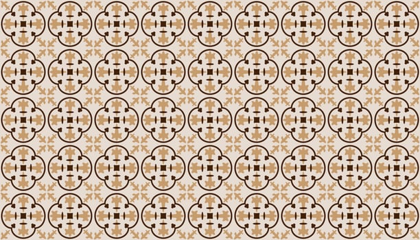 Vector background abstract repetition tile ornaments pattern brown
