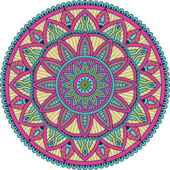 Colorful mandala pattern background design vector