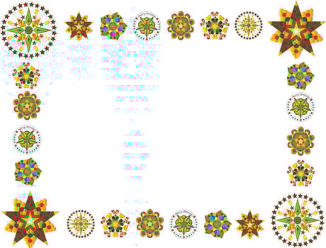 Christmas lantern frame vector