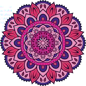 Ornamental mandala colorful pattern design vector