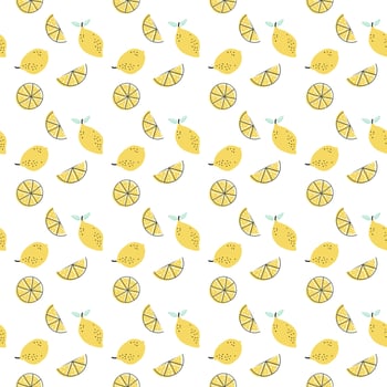 Seamless pattern with lemon. vector