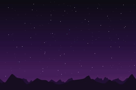 Starry Purple Night Sky Star Vector Illustration for Universe Space Astronomy Education or Background Graphic Element