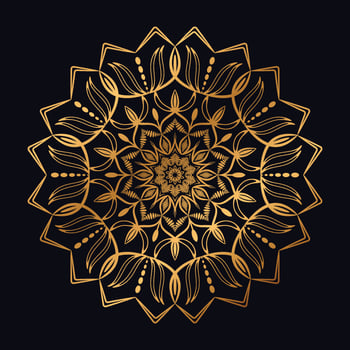 Luxury Mandala With Golden Gradient vector