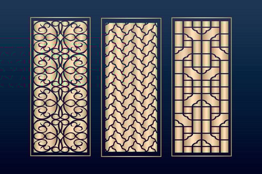 Decorative laser cut panels template with abstract texture.dxf geometric and floral laser cutting ,abstract cutting panels template islamic vector