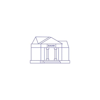 Creative modern bank outline icon vector