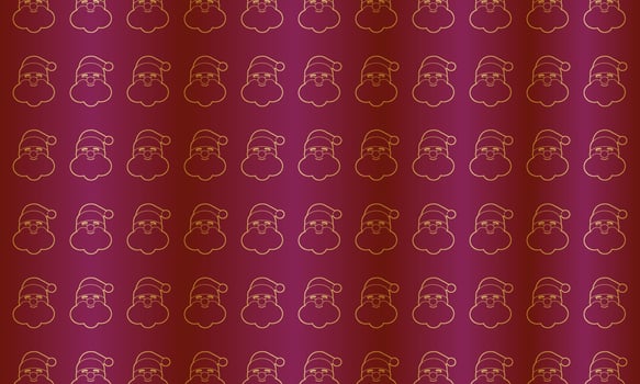 Golden santa claus on purple background. vector