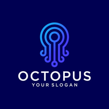 Octopus Digital Technology Logo vector illustration