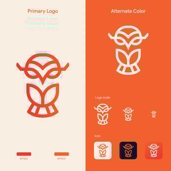 elegant outline owl logo concept vector