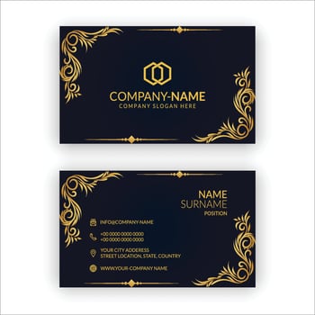 Black and Golden color luxury Modern Business Card vector